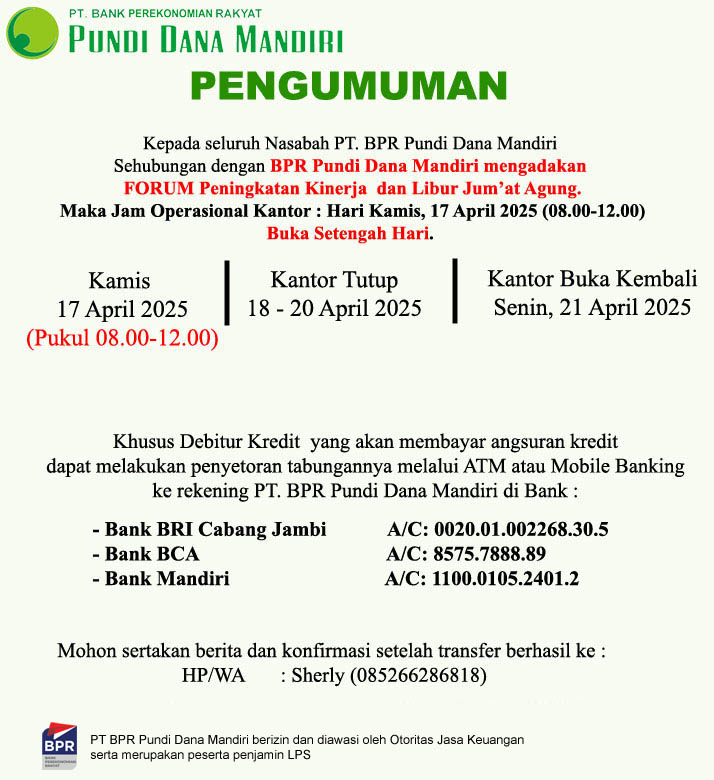 Pengumuman BPR